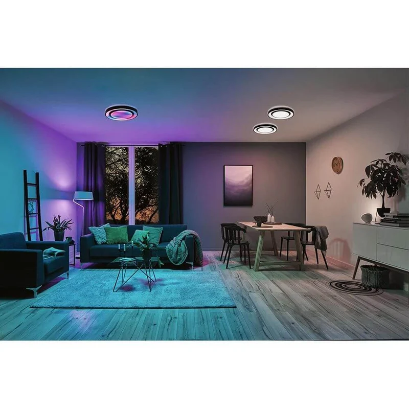 LED Deckenleuchte Rainbow RGB Schwarz Ø 47,5cm
