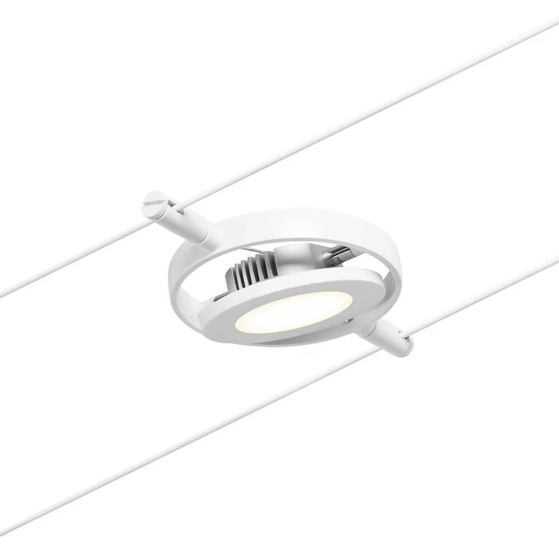 CorDuo LED Seilsystem Einzelspot Round Mac Weiß-Matt, Chrom