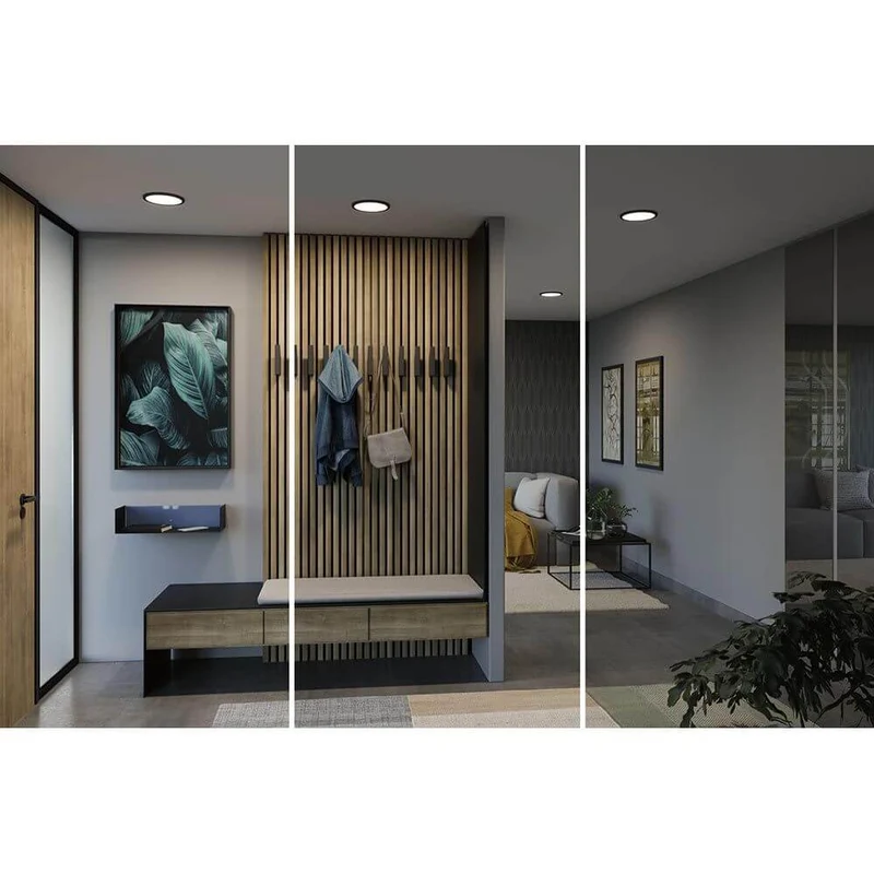 VariFit Areo LED Einbaupanel Schwarz mit 3 Stufen-Dimmer