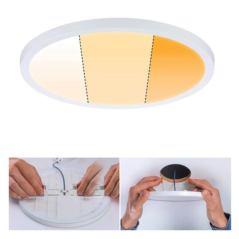 VariFit LED Einbaupanel Areo Dim-to-Warm Ø 23cm Weiß-Matt