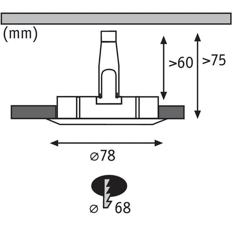 LED Einbauleuchte Nova Basis-Set starr Rund Ø 7,8cm Alu-Gebürstet