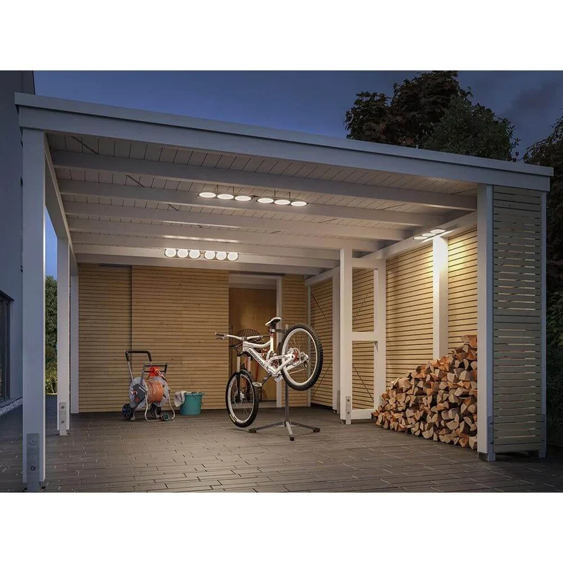 Park + Light LED Außen-Deckenleuchte Carport Anthrazit IP44