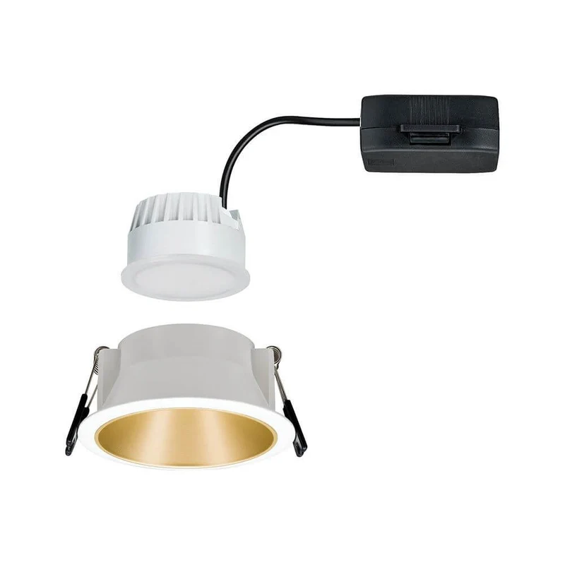 LED Einbauleuchte Cole LED Rund 8,8cm Weiß, Gold