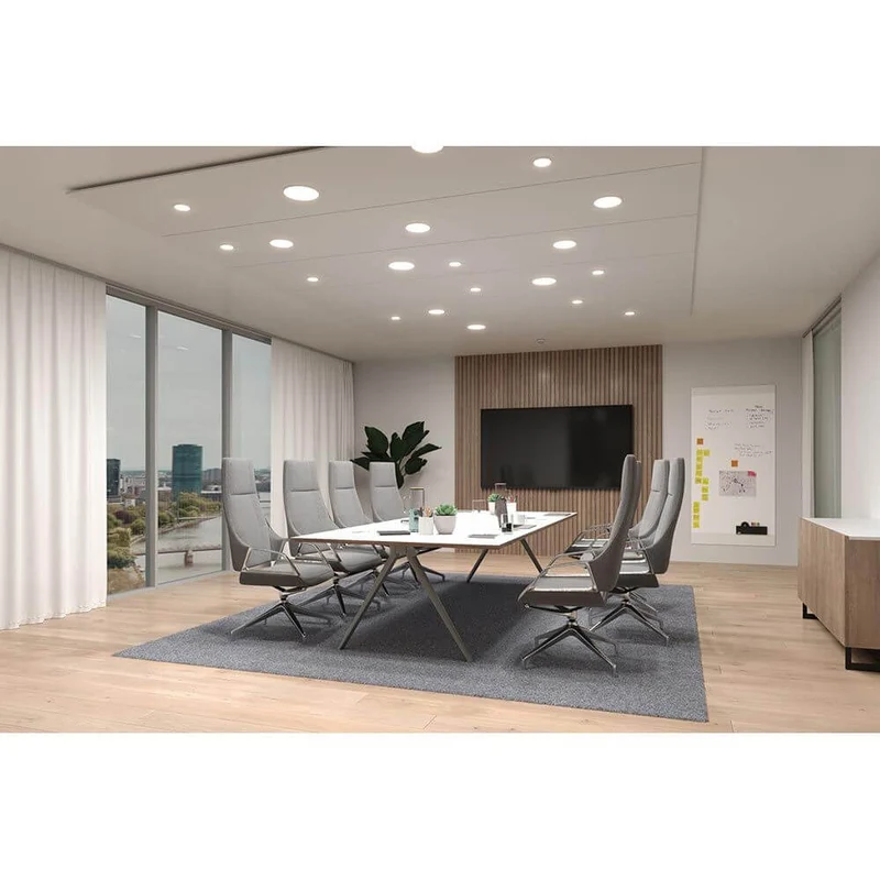 VariFit Veluna LED Einbaupanel Edge Ø 9cm Weiß IP44