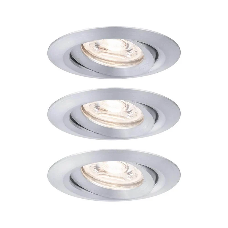 LED Einbauleuchte Nova Mini Plus LED Basis-Set Rund 66mm 15° Alu