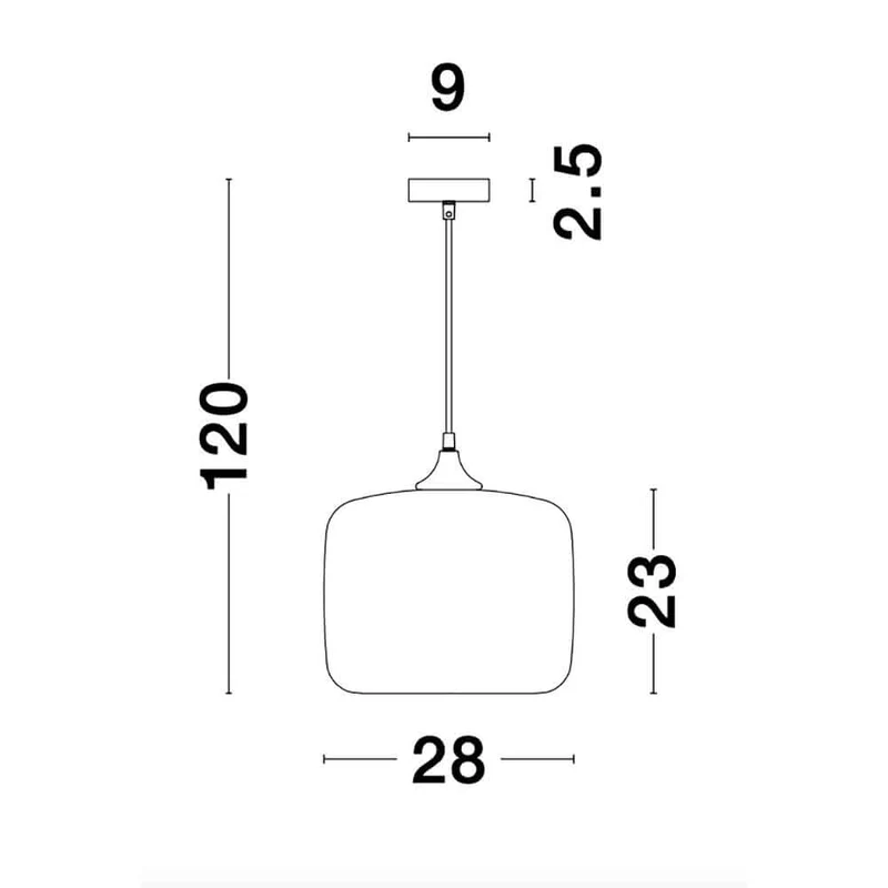 Savaz Hängeleuchte Glas Ø 28cm