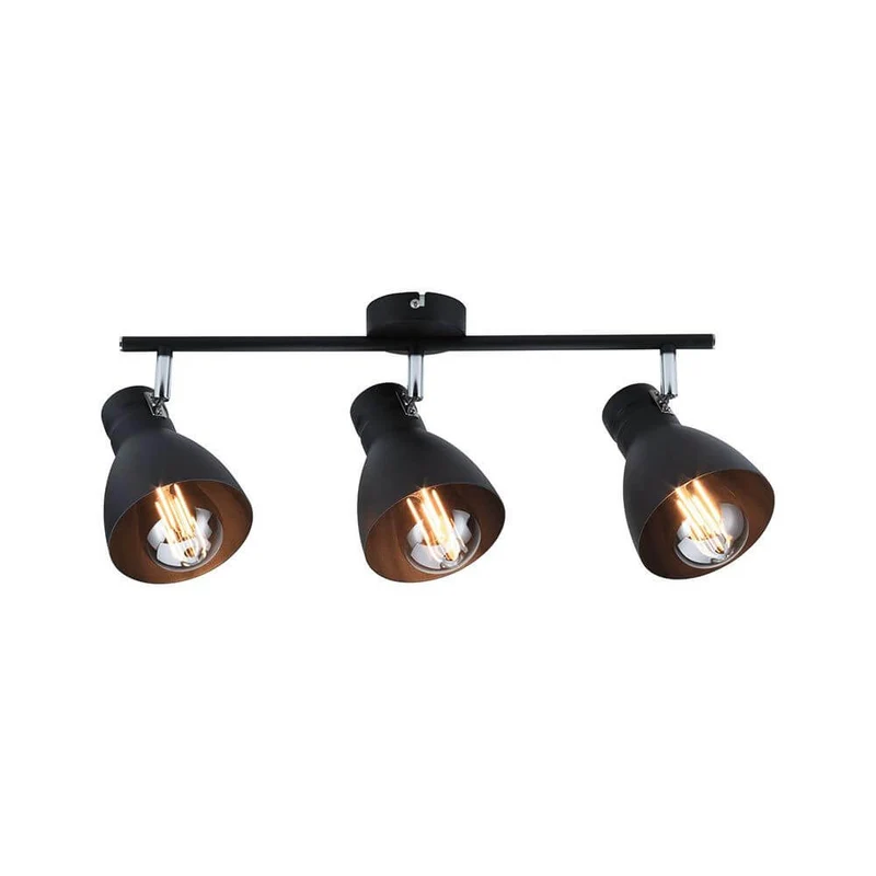 Deckenstrahler Davy 3-flammig Schwarz