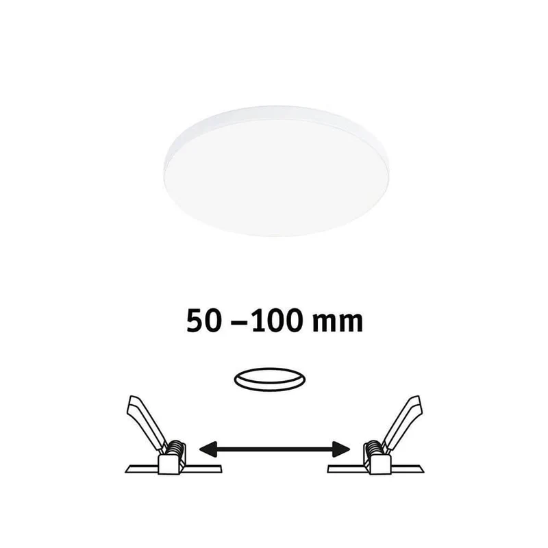 VariFit LED Einbaupanel Veluna Edge Ø 12cm in Weiß