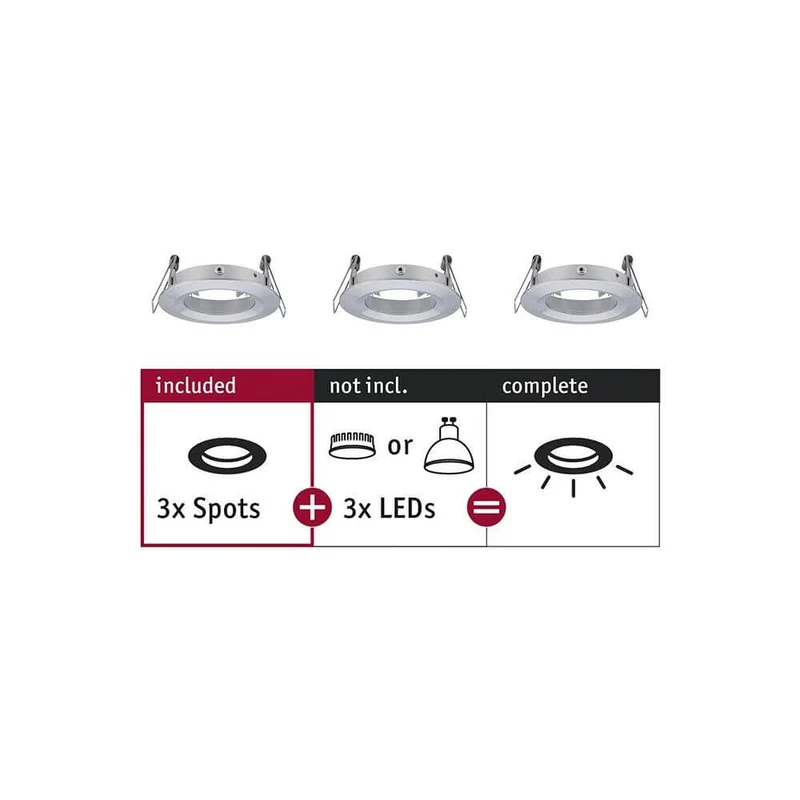 Einbauringe 3er Basis-Set Choose Starr Alu-Gedreht