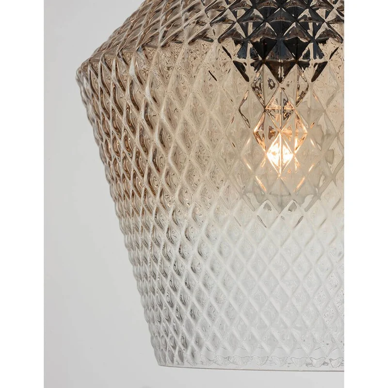 Magio Glas-Pendellampe 3-flammig Cognac