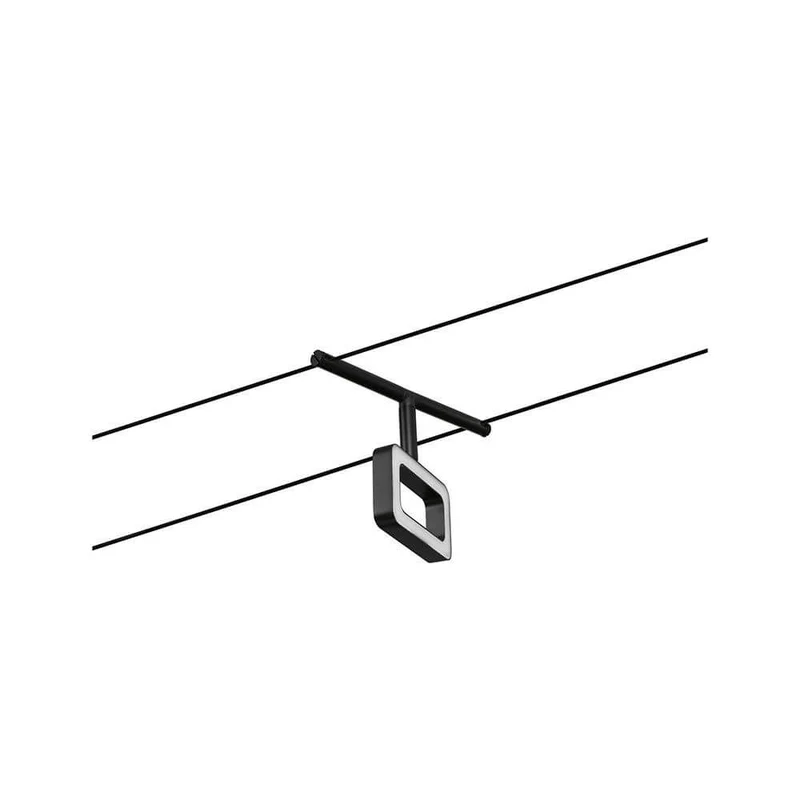 CorDuo LED Seilsystem Frame Basis-Set Schwarz-Matt, Chrom