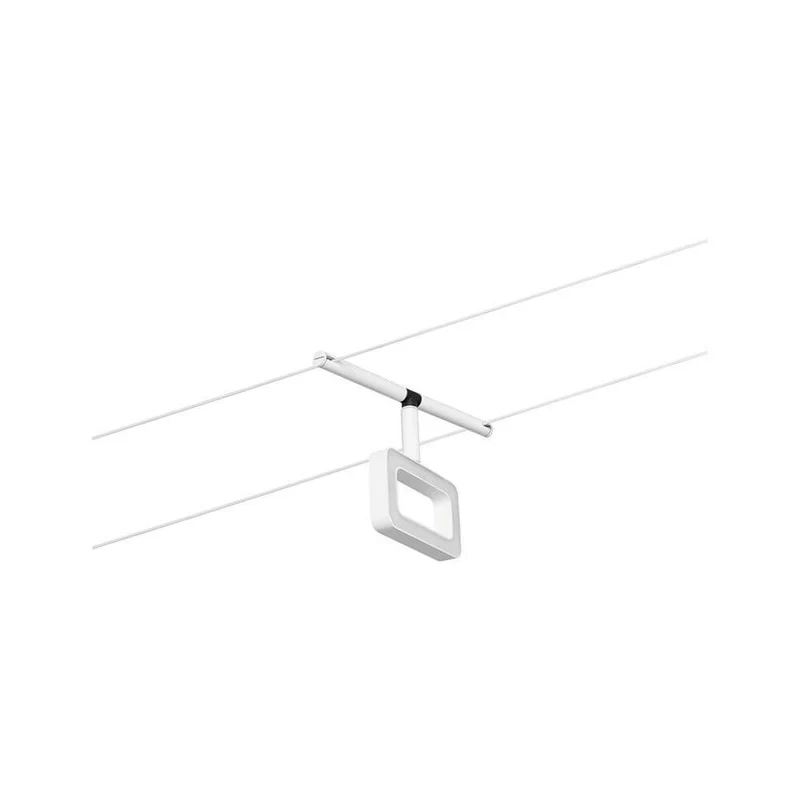 CorDuo LED Seilsystem Frame Einzelspot Weiß-Matt, Chrom