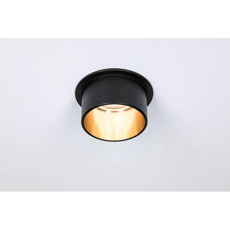 LED Einbauleuchte Stufen-Dimmer Gil Basis-Set 68mm Schwarz-Matt