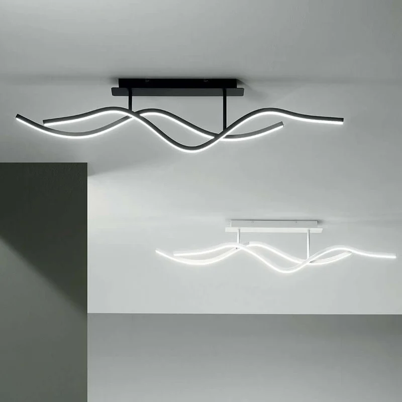 Sinuo LED Deckenlampe 2-flammig Gewellt