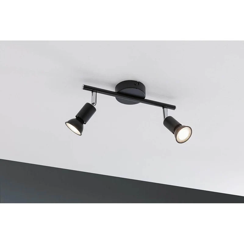 Deckenstrahler Carolina 2-flammig Anthrazit, Chrom