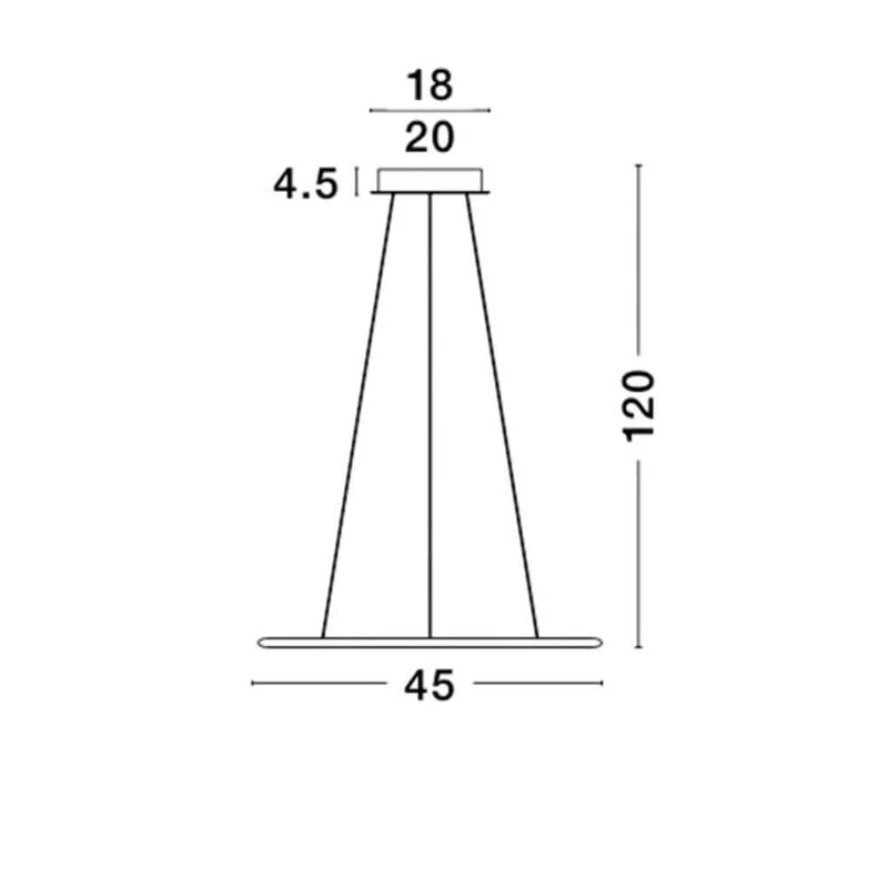 Livorno LED Hängeleuchte Ø 45cm Chrom