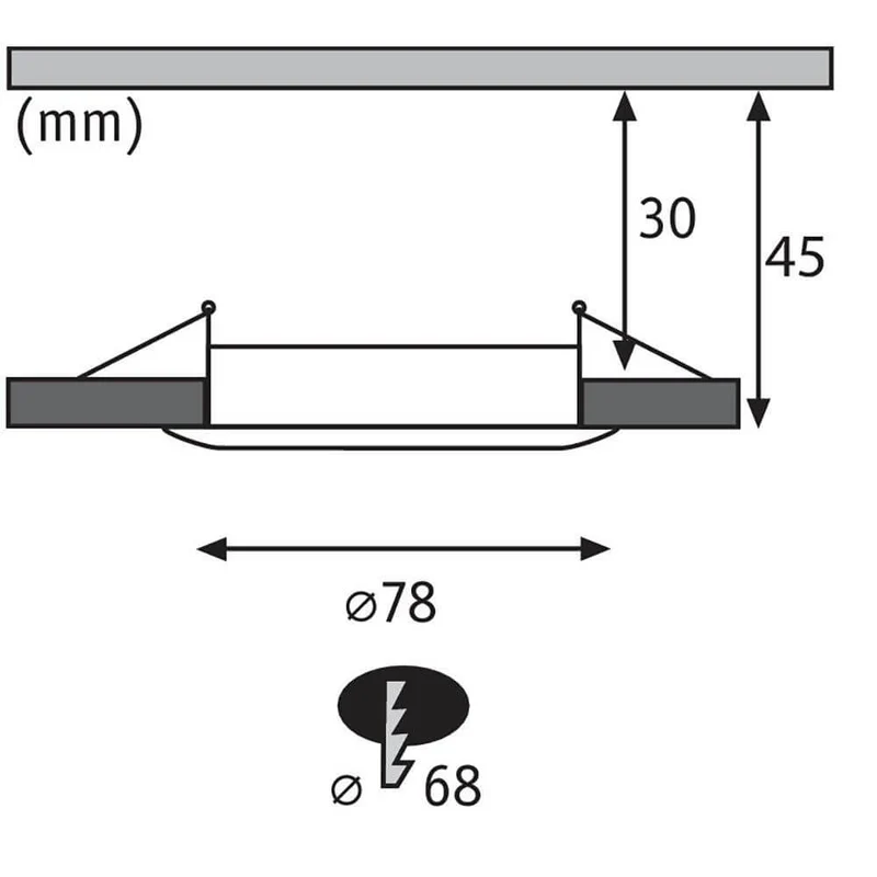 LED Einbauleuchte Nova 3er Basis-Set Rund Ø 7,8cm mit Stufen-Dimmer