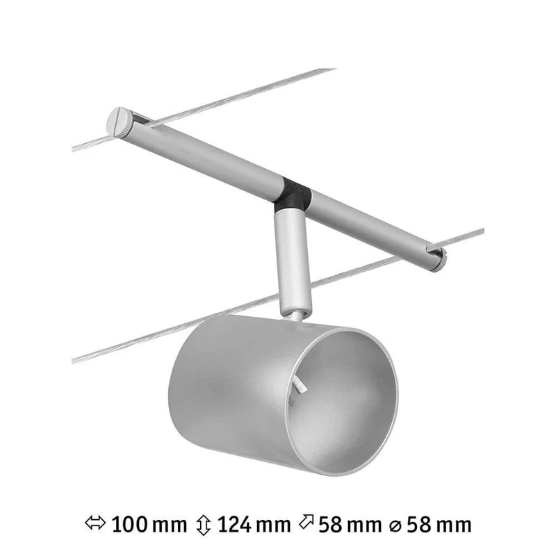 CorDuo Seilsystem Cup Einzelspot Chrom-Matt