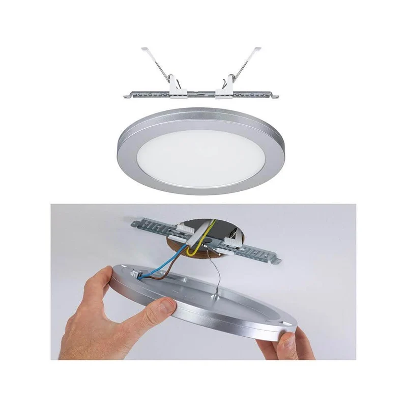 LED Einbaupanel 2 in 1 Cover-it Rund Chrom-Matt