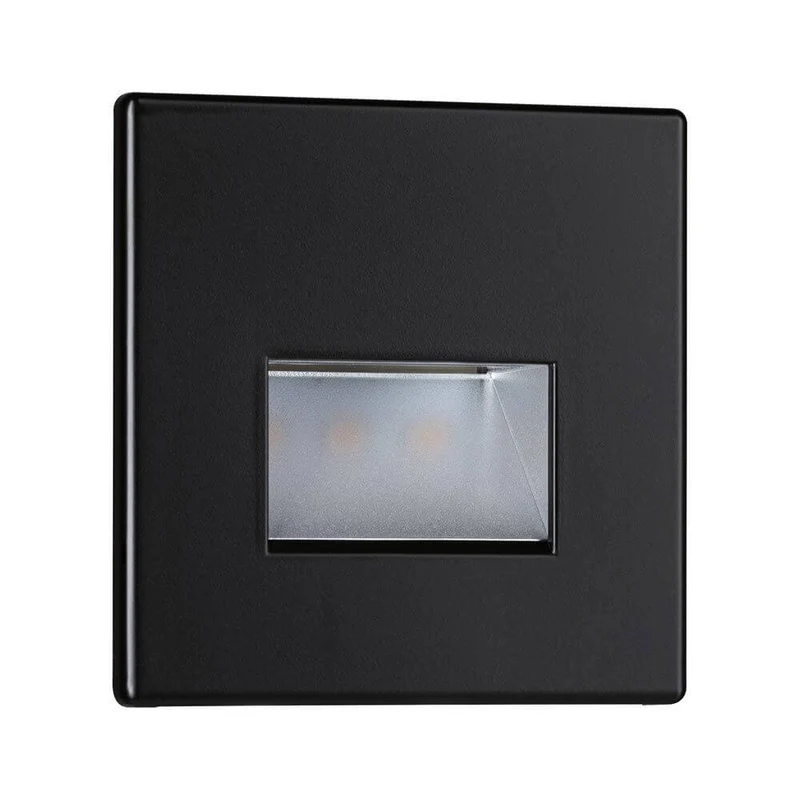 LED Wandeinbauleuchte Edge Quadro Eckig Schwarz-Matt