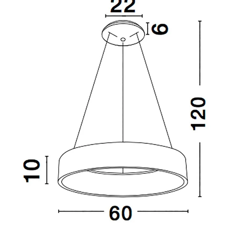 Rando LED Hängelampe Grau Ø 60cm