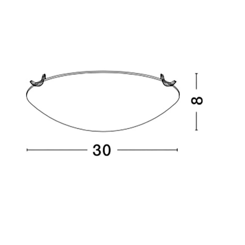 Quale Deckenlampe Ø 30cm Weiß, Chrom