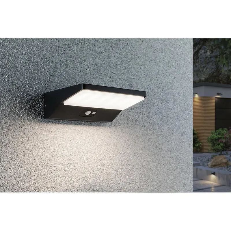 Solar LED Außenwandleuchte Ronas mit Sensor Dunkelgrau