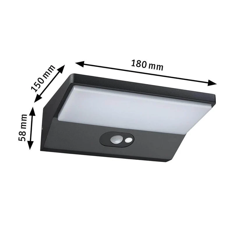 LED Außenwandleuchte Ronea Bewegungsmelder Alu, Dunkelgrau IP44