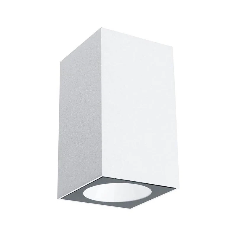 LED Außenwandleuchte Flame Weiß, Metall