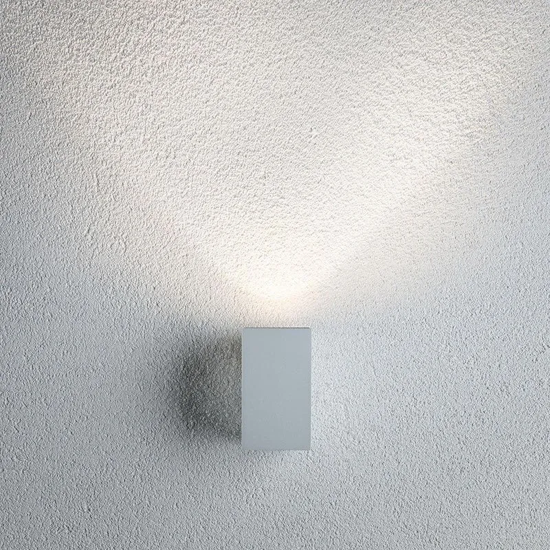 LED Außenwandleuchte Flame Weiß, Metall
