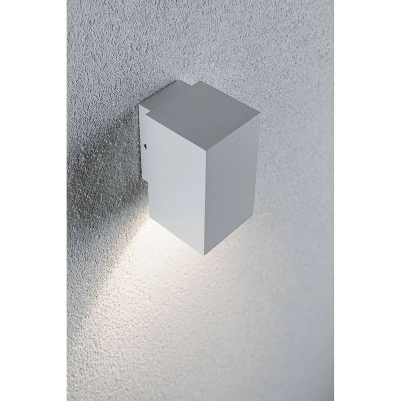 LED Außenwandleuchte Flame Weiß, Metall
