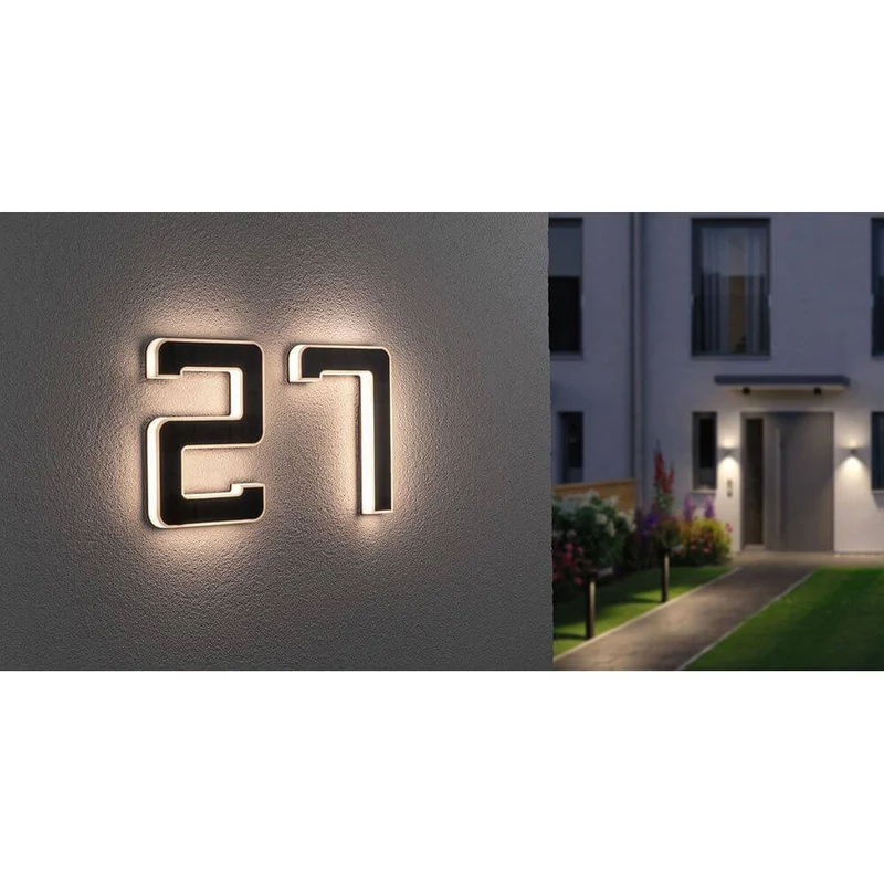 Solar LED Hausnummernleuchte Nummer 8