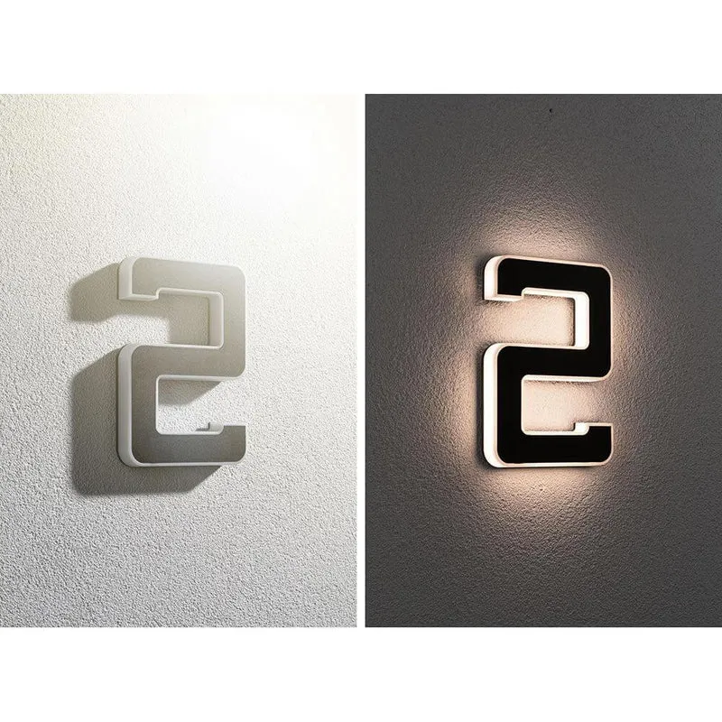 Solar LED Hausnummernleuchte Nummer 2