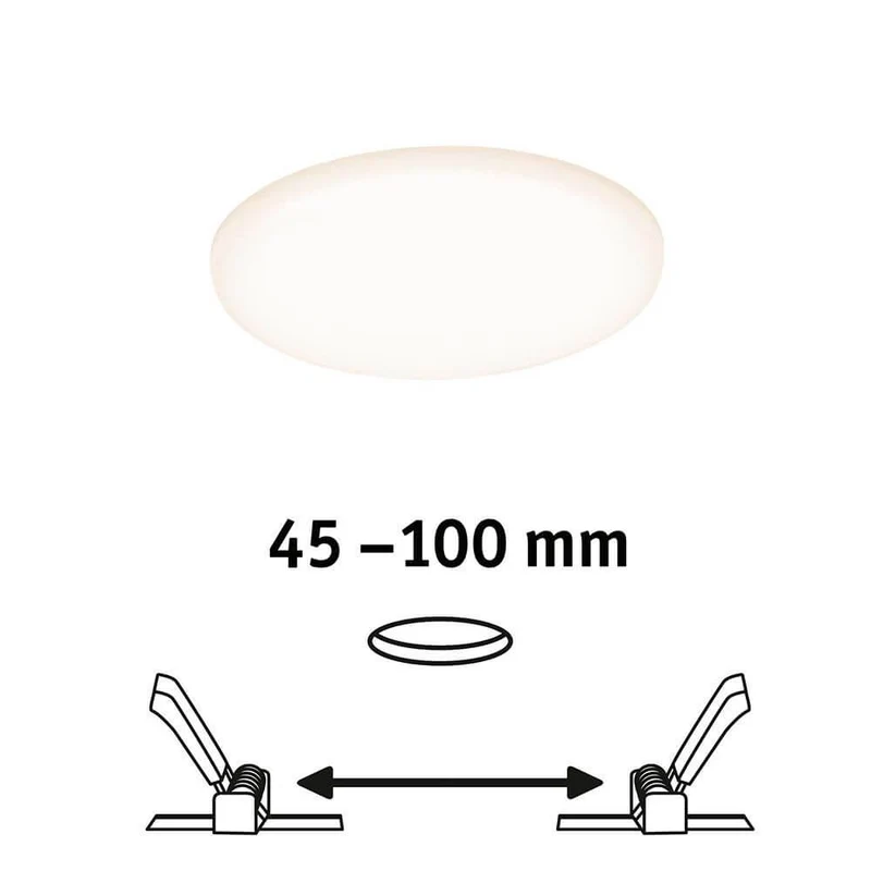 VariFit LED Einbaupanel Veluna Ø 12,5cm Rund Satin