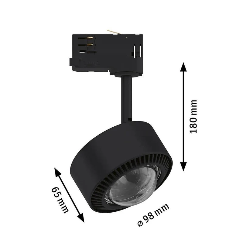 ProRail3 Aldan LED Schienenspot Schwarz, Chrom