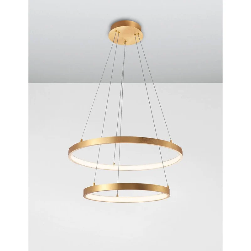 Leon LED Hängeleuchte Ø 60cm Gold