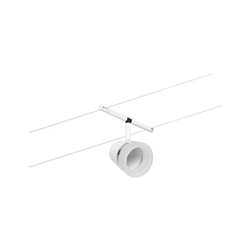 CorDuo Seilsystem Cone Einzelspot Weiß-Matt, Chrom