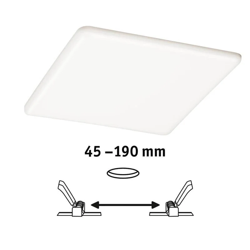 VariFit LED Einbaupanel Veluna mit 3-Stufen-Dimmer Satin