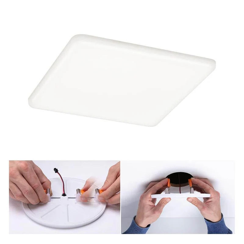 VariFit Veluna LED Einbaupanel mit 3-Stufen-Dimmer Eckig Satiniert