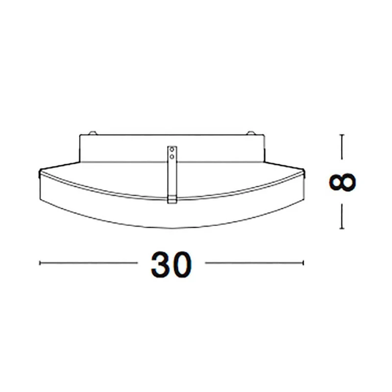 Quale Glas Deckenlampe 4-Eckig Weiß
