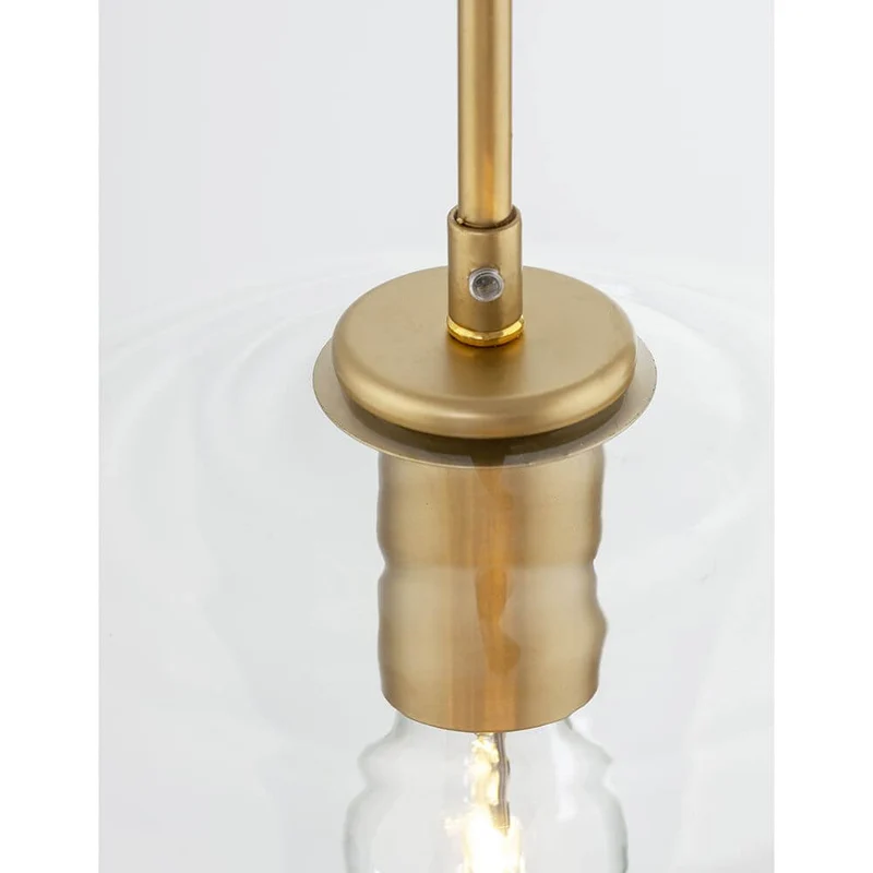 Prisma Glas Pendelleuchte Gold