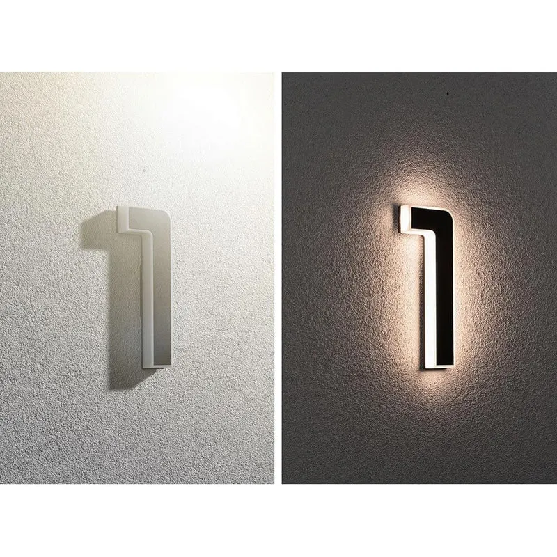 Solar LED Hausnummernleuchte Nummer 1