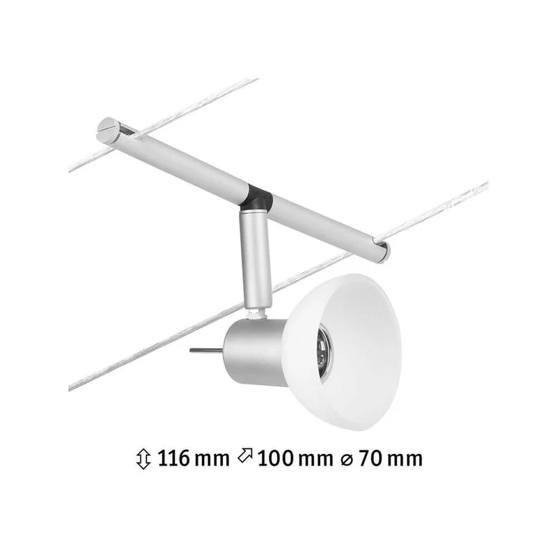 CorDuo Seilsystem Sheela Einzelspot Chrom-Matt