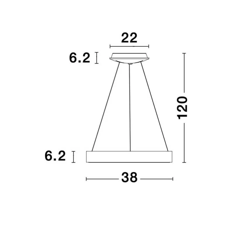 LED-Hängelampe Rando Thin Ø 38cm Coffee