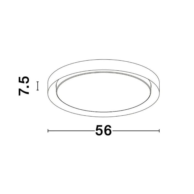 Troy LED Deckenlampe Rund, Metall