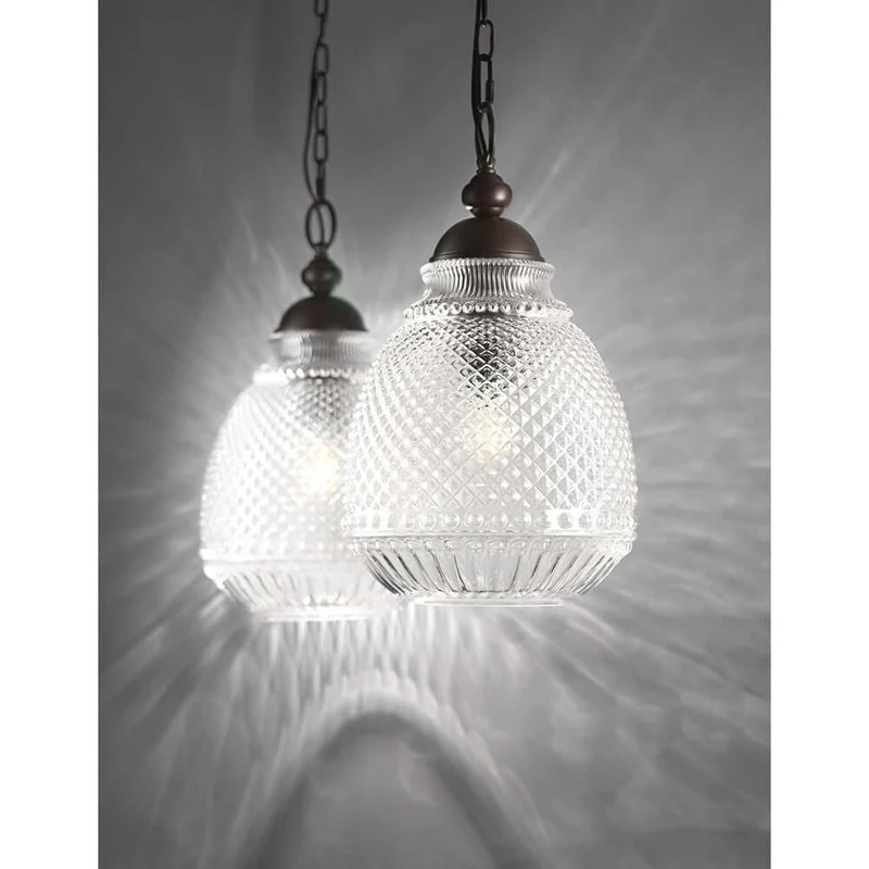 Toulon Glas-Pendellampe Metall