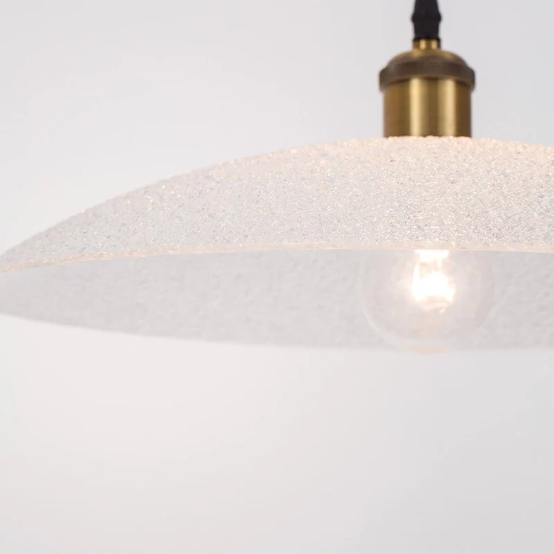 Sangro Glas Hängelampe Weiß, Gold