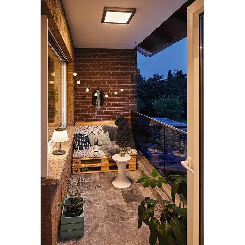 Solar LED Tischleuchte Lillesol Edelstahl mit Stufen-Dimmer
