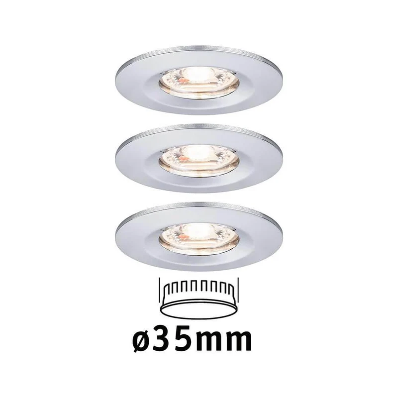 LED Einbauleuchte Nova Starr Mini Basis-Set Ø 6,5cm Chrom