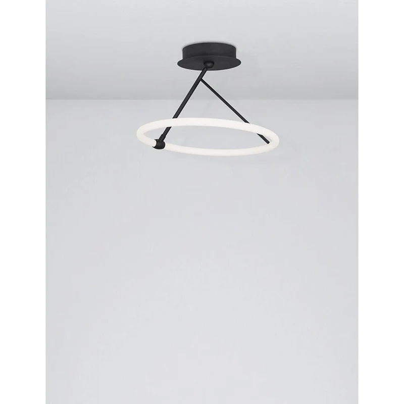 Janus LED Deckenlampe Ø 38cm Sandig-Schwarz